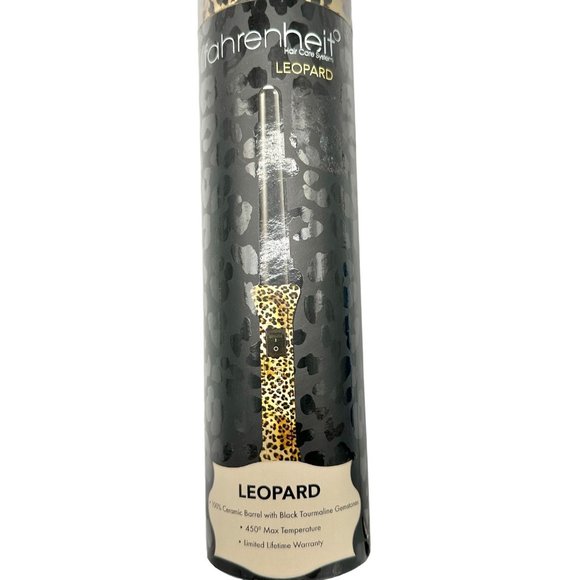 Fahrenheit Curling Wand Leopard Ceramic Barrel Tourmaline NEW open box - Picture 9 of 14